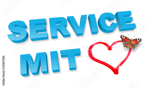 Illustration: "Service mit Herz" "Service mit Herz"