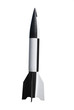 black and white missile isolated on white