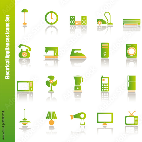 Vector: Electrical appliances icons set Electrical appliances icons set