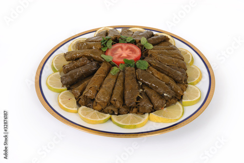 Photo: lebanese food of baked rice with nuts and pine (qamhia) lebanese food of baked rice with nuts and pine (qamhia)