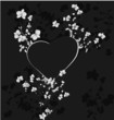 Heart with beautiful orchid flowers, vector illustration Heart with beautiful orchid flowers, vector illustration