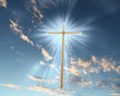 Christian cross against the sky