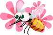 insect humble bee in a flower design