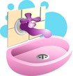 Illustration: sink for washing dishes in a kitchen sink for washing dishes in a kitchen