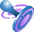 Illustration: Illustration of blue stamp with copy space Illustration of blue stamp with copy space