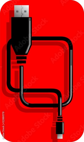 Illustration: Illustration of charger for a mobile gadget Illustration of charger for a mobile gadget