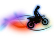 Silhouette of a man on a motorcycle Silhouette of a man on a motorcycle