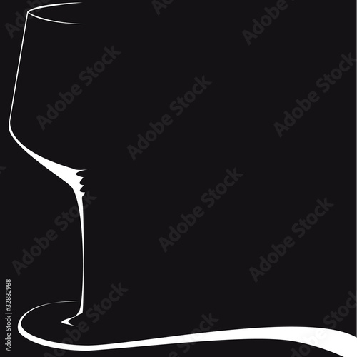 Vector: silhouette de verre sur fond noir silhouette de verre sur fond noir