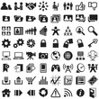 64 black and white social icons