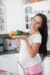 Pregnant woman and healthy food Pregnant woman and healthy food