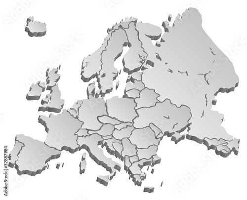 Vektor: Weltkarte Landkarte Europa Karte 4 3d Weltkarte Landkarte Europa Karte 4 3d