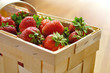 Strawberries in basket
