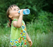 Cute Child Drinking Water