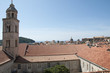 Church tower in Walled City of Dubrovnic in Croatia Europe