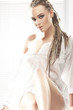 Attractive blond beauty with dreadlocks Attractive blond beauty with dreadlocks