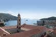 Church tower in Walled City of Dubrovnic in Croatia Europe