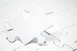 Weißes Puzzleteil