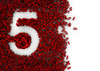 Number hole formed by thousands of small ones easy to colorize