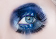 Foto: blue eye makeup macro night city skyline eyelids blue eye makeup macro night city skyline eyelids