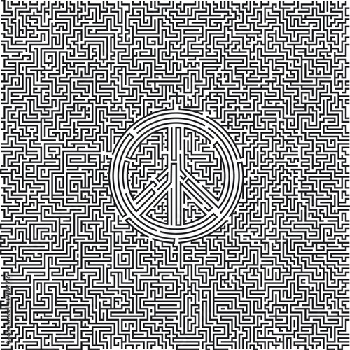 Peace Sign Maze