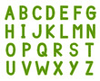 green grass english character isolated