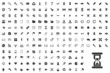 200 icons, web, modern
