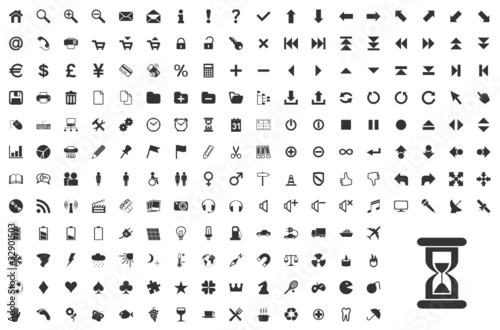 Vektor: 200 icons, web, modern 200 icons, web, modern