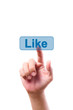hand pushing like button isolated hand pushing like button isolated