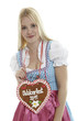 Frau mit Lebkuchenherz Frau mit Lebkuchenherz