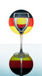 Wineglass on the German flag