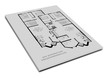 Ilustración: Libro o revista con planos de una vivienda Libro o revista con planos de una vivienda
