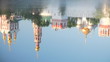 Reflection of Novodevichy Convent during sunrise time Reflection of Novodevichy Convent during sunrise time