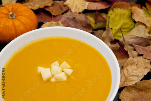 Photo: Butternut Squash, Apple and Ginger Soup WIth Pumpkin Butternut Squash, Apple and Ginger Soup WIth Pumpkin