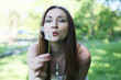 Girl with dandelion Girl with dandelion