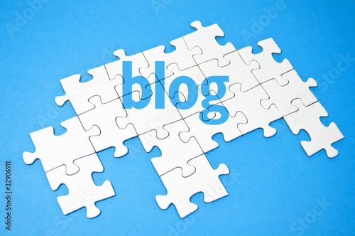 Illustration: Puzzle mit Blog Puzzle mit Blog