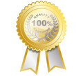 médaille or, qualité certifiée