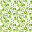 Seamless floral green background.