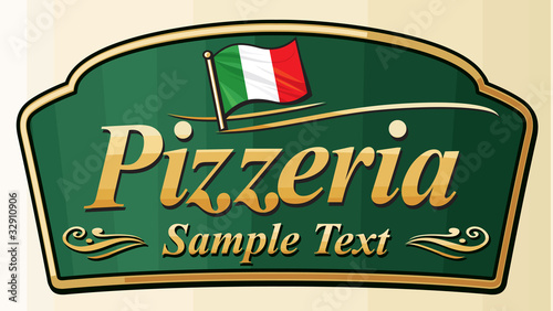 Vektor: pizzeria label design pizzeria label design