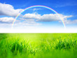 Campagne et arc en ciel