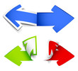 Colour arrows. Vector illustration