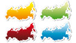 stickers in form of Russia stickers in form of Russia