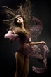 Romantic style photo of a beautiful brunette