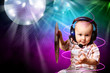 Cute baby dj in disco Cute baby dj in disco