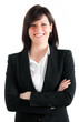 Smiling businesswoman with arms crossed