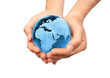 Photo: Hand holding the Earth Hand holding the Earth
