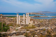 The ruins of Cleopatra's palace on the island in Greece.