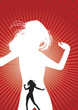 a dancing woman silhouette a dancing woman silhouette