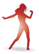 a dancing woman silhouette a dancing woman silhouette