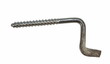 metal screw hook for door locking isolated on white metal screw hook for door locking isolated on white