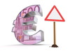 Euro with Triangular Warning Sign - 500 Euro Note Texture